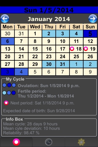 iCyclus Free - Track Your Menstrual Cycle and Fertility- Menstrual Calendar screenshot 2
