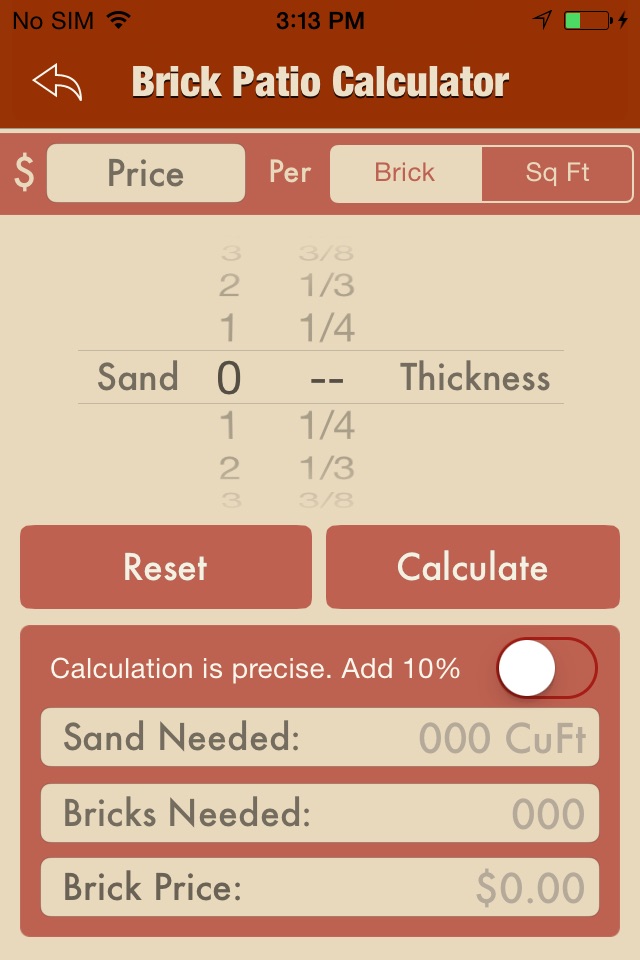 Brick Patio Calculator screenshot 2