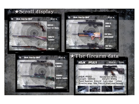 3D Gun Library＆shooting(Game)"Real Gun Sp 360°  for iPad" screenshot 4