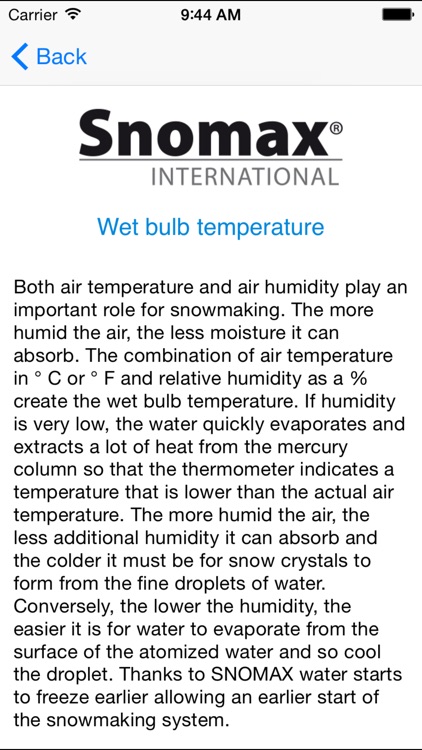 wet bulb calculator by Snomax