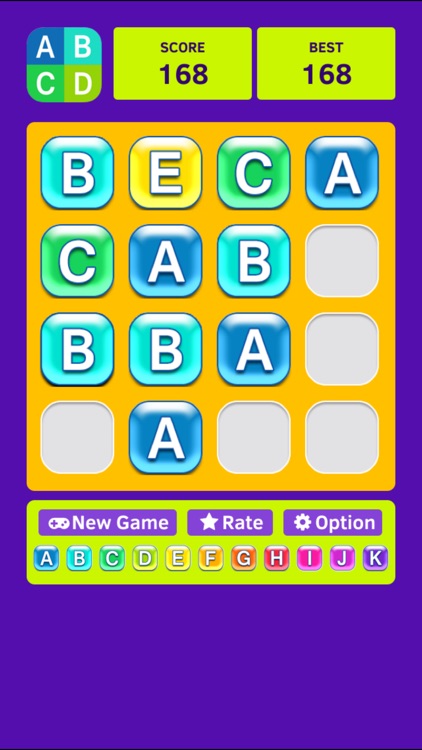 ABCD - 2048 words edition,swipe tile from A to Z letters screenshot-3