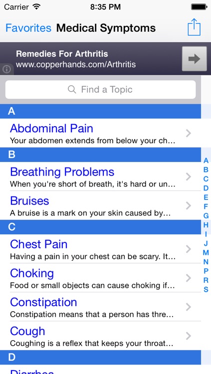 Medical Symptoms: Symptom Checker & Tracker Dictionary and Terminology