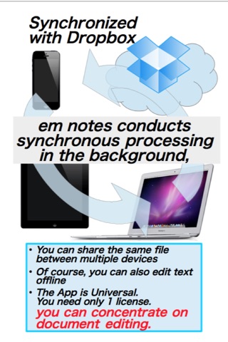 em notes for Dropbox -only editor that supports all shortcuts- screenshot 4