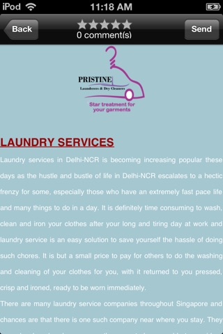 Pristine Launderers and Dry Cleaners screenshot 2