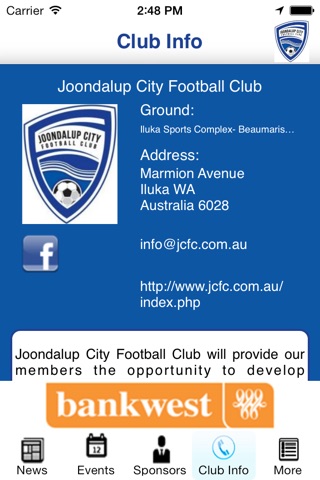 Joondalup City Football Club screenshot 2