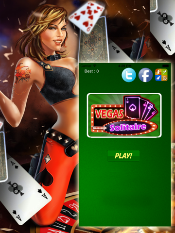 Скриншот из A Las Vegas Great Solitaire Free City Game: Social Deluxe Classic