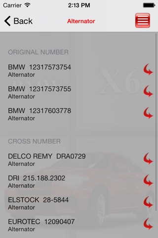 Запчасти для BMW X6 screenshot 2