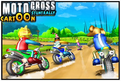 MotoCross Cartoon Stunt Rally screenshot 3