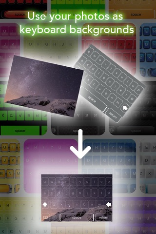 MyKeyboard - custom color keyboard skins for iOS 8 screenshot 4