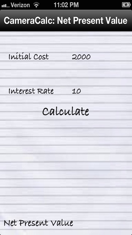 Net Present Value (NPV) Financial Calculator