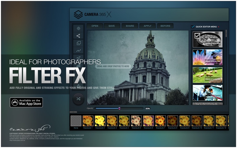 Скриншот из Camera 365 X Pro - 600 Filters Effect Darkroom Camera