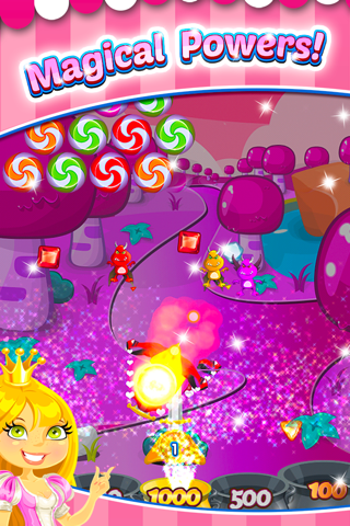 Little Pink Princess Candy Quest - Bubble Shooter Game screenshot 2