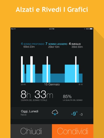 Smart Alarm Clock HD: sleep cycles and night sounds recording screenshot 2