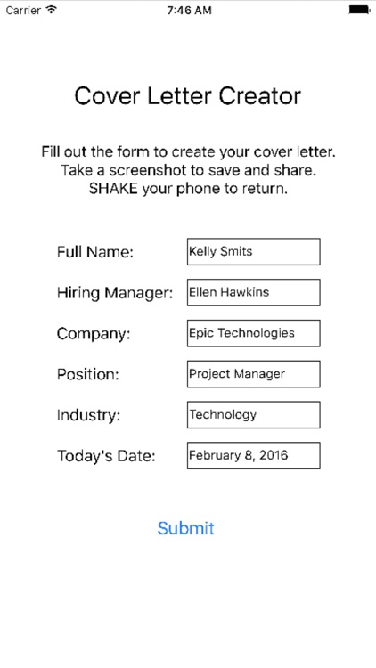 Cover Letter Creator