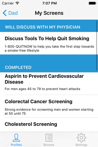 Screen - Discover clinical preventive services the U.S. Preventive Services Task Force recommends screenshot 2