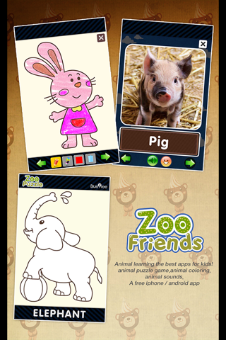 Zoo Friends: Animal Puzzle, Animal Sound, Animal Coloring screenshot 2
