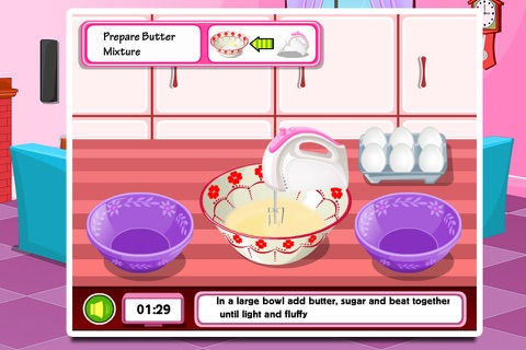 kids's cooking cupcake game screenshot 2