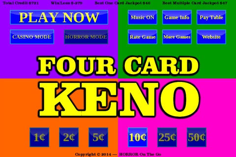 Four Card Keno screenshot 2