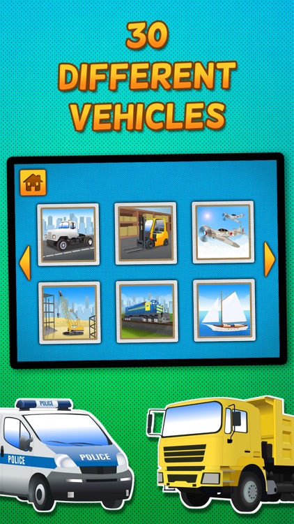 Kids & Play Cars, Trucks, Emergency & Construction Vehicles Puzzles – Free