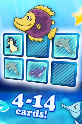 Memo pairs puzzle ocean animals for toddlers screenshot 3