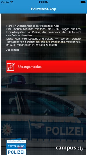 Polizeitest-App. Spielend zum Traumjob