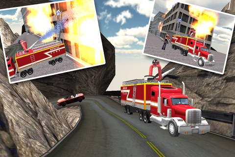 Fire Truck Hill Climbing 3D Simulator Game screenshot 2
