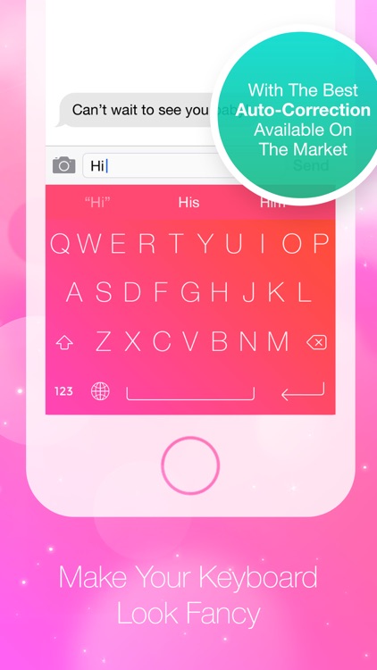 PinkKey: colorful pink predictive keyboard with autocorrect, autocomplete and prediction