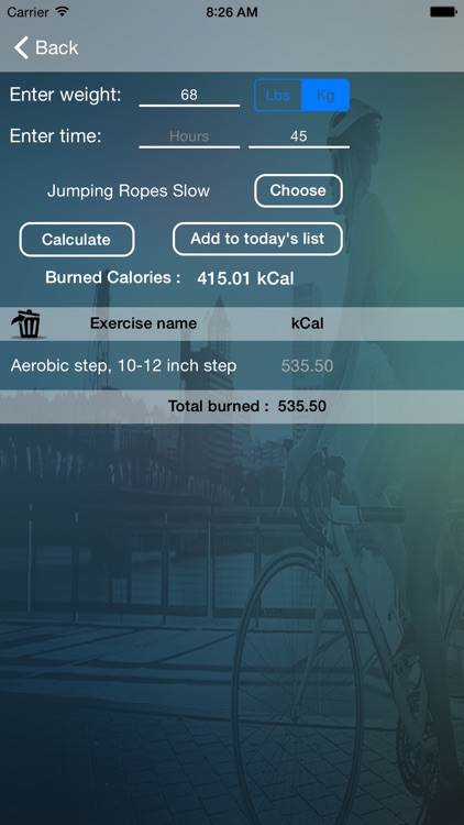 Calories Burned And Intake