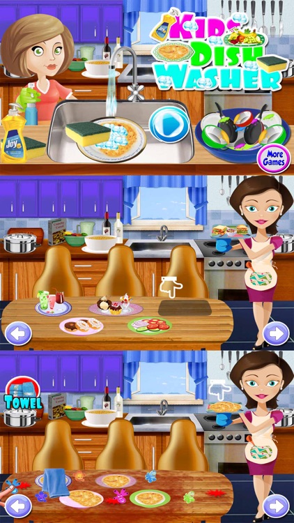 Kids Dish Washing & Cleaning - Play Free Kitchen Game