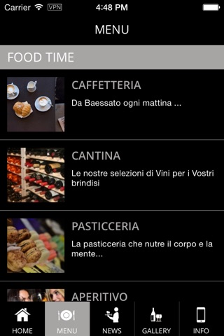 Baessato Padova bar ristorante enoteca catering screenshot 2