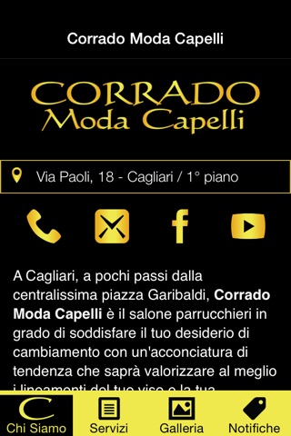 Corrado Moda Capelli Cagliari screenshot 2