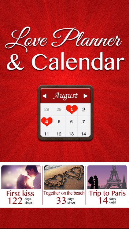 Love Planner & Calendar - Remember all the romantic moments with your sweetheart