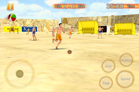 Play Beach Soccer Match - A real football tournament on world popular beaches 2015 screenshot 4