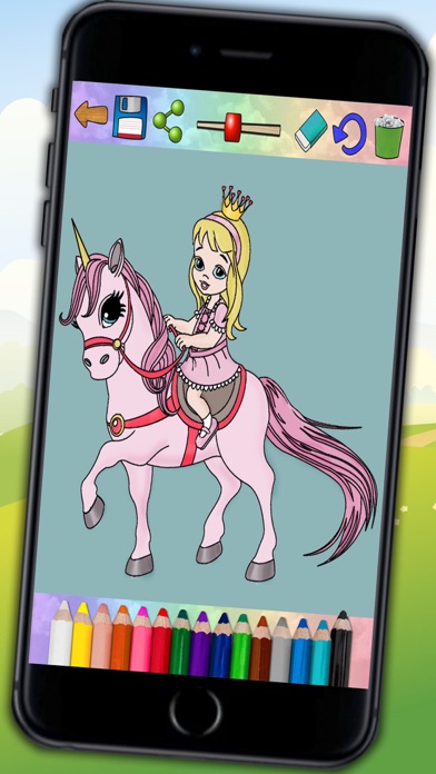 How to cancel & delete Unicorns and ponies - drawings to paint and coloring book from iphone & ipad 4