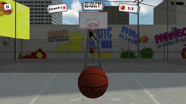 Basketball 3D Shoot Out Free Touch Ball Fly Top Air Action A(圖1)-速報App