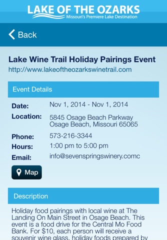 Lake of the Ozarks Events Calendar screenshot 2