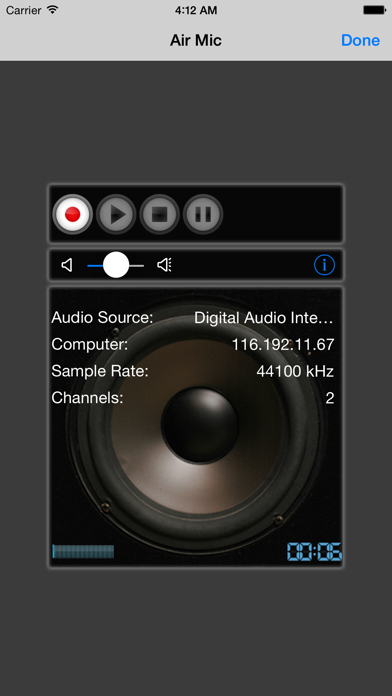 Air Mic Live Audio Screenshot 1