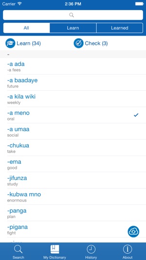 Swahili <> English Dictionary + Vocabulary trainer Free(圖3)-速報App