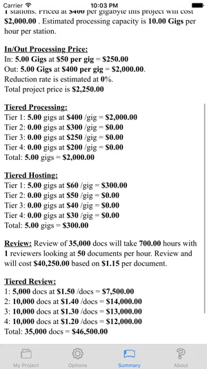 E-Discovery Project Calculator(圖5)-速報App