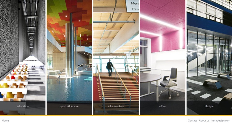 Heradesign: Acoustic systems for walls and ceilings. iPhone version.
