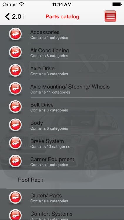 Autoparts BMW X3