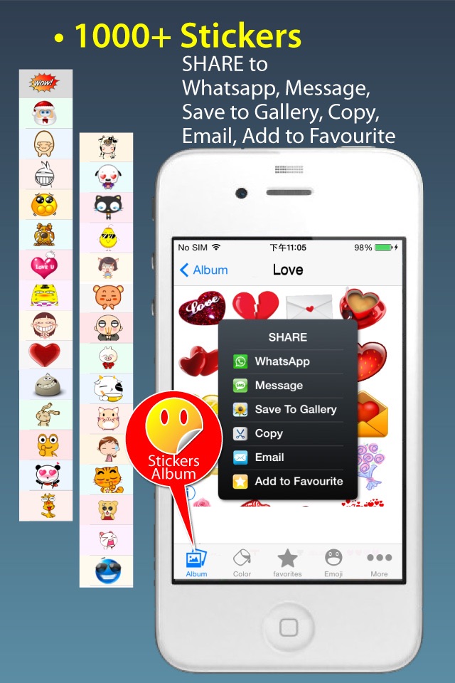 Stickers Free + Emoji Keyboard & Emoji Art screenshot 2