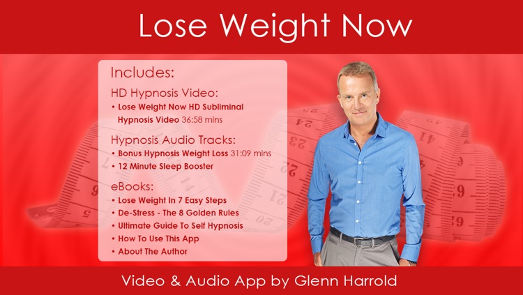 Lose Weight Now Hypnosis HD Video App by Glenn Harrold