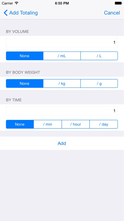 Infusion Table