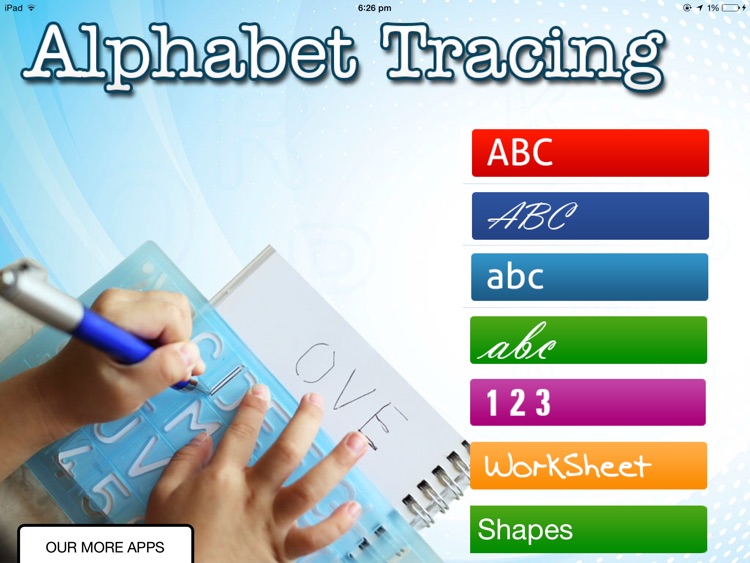 ABC Alphabet Tracing – Kids Learn to write Letters,Numbers,Cursive Letters,Shapes and Worksheet