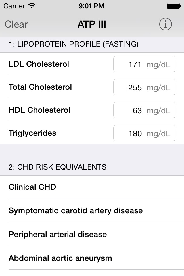 ATP3 Lipids Cholesterol Management screenshot 2