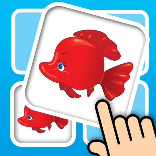 Fish memo card match 3D - Train your kids brain with lovely marine animals and explore deep ocean world Icon