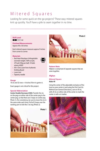 Bed Runners for Knitting Looms - Step by Step screenshot 2