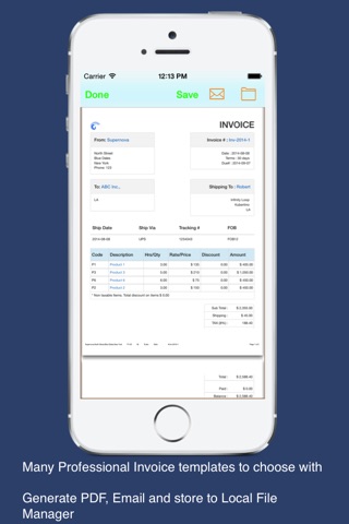 Cloud Invoice Pro : Email PDF screenshot 3