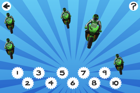 A Motorcycle Counting Game for Children: learn to count 1 - 10 screenshot 4